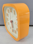 Retro stenska ura Lorenz 1977 Oranžna  20 x 6 cm Potrebno zamenjati me