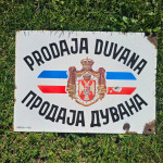 Star emajliran reklamni napis Prodaja duvana A. Westen Celje