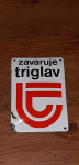 STARA  EMAJLIRANA  REKLAMNA  TABLA  ZAVAROVALNICA TRIGLAV
