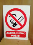 Tabla Zabranjeno pušiti