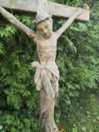 Velik starinski lesen križ z Jezusom,staro raspelo,staro razpelo,Jezus