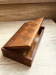 Vintage lesena škatlica za drobnarije (hand made)