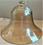 Zvon iz rjavega umetniškega stekla iz 19. stoletja