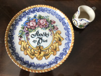 Ančki za 70 let - okrasni krožnik in majolika