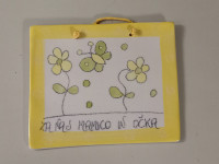 Za naj mamico in očka - keramični  obesek