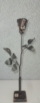Kovinska roža, ročno delo L.Mavsar, višina 33 cm