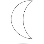 LED stenska luč okrasna luna 3000K