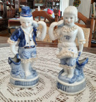 PORCELANASTI FIGURI PAR S KOŠARO višina 26 cm