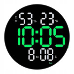 Večnamenska digitalna LED stenska ura z daljinskim upravljalnikom 25cm