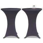 vidaXL Raztegljiva Prevleka za Mizo 2 kosa 60 cm Antracitna