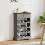 vidaXL Stojalo za vino trden mahagonij 55x23x85 cm