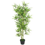 vidaXL Umetna rastlina bambus v loncu 120 cm zelene barve