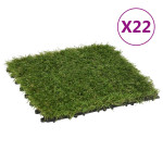 vidaXL Umetna trava plošče 22 kosov zelena 30x30 cm