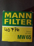 NOV FILTER ZA OLJE MANN MW 65
