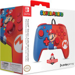 PDP žični kontroler Faceoff Deluxe+ z avdio priključkom Mario za Ninte