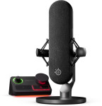 SteelSeries Alias Pro XLR mikrofon z mešalnikom črne barve za PC - nov