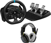 Logitech G923 dirkalni volan s pedali in žične slušalke Astro A10 Gen