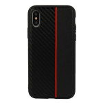 Moto Carbon zaščitni ovitek (TPU) za Samsung A920 A9 (2018) Black/Red