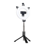Sprožilna palica P40D-3 Selfie-stick + sprožilec + stojalo + LED Black