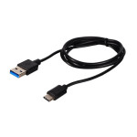 USB podatkovni kabel Fast Charge Type A - Type C 1m Black