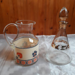 Steklen retro vrč, vintage, vintage karafa