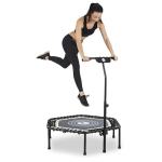 KLARFIT Jumpanatic, fitnes trampolin, 44“ / 112 cm Ø, ročaj, zložljivi