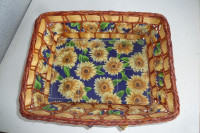 Košarica kombinirana z blagom 24 x 18 cm