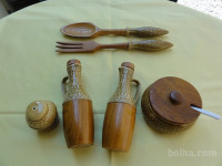 NAMIZNI KOMPLET ZA OLJE KIS, POPER, SLADKOR, VILICA IN ŽLICA