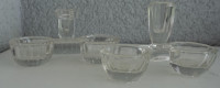 Retro vintage steklena solnica, 2 kos