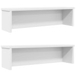 vidaXL Kitchen Racks Stackable 2 pcs bela 60x15x16 cm