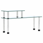 vidaXL Kuhinjska polica prozorna 45x16x26 cm kaljeno steklo