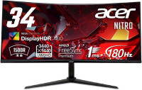 Acer Nitro XZ342CUV3BMiiphx monitor, 34, UWQHD, VA, 1 ms, 1500R