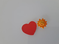 Mini leseni srček in sonček naprodaj