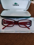 Očala rdeča Lacoste, dioptrija -0,75