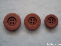 Usnjeni gumbi moški vel. 27 mm, 25 mm, 22 mm.