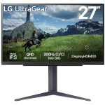 LG UltraGear 27GS85QX-B gaming monitor, 27" WQHD IPS, HDMI, DisplayPor