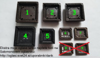 7 PLCC DIP MTG PCB podnožij za kvadrataste čipe/integrirana vezja