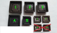 7 PLCC DIP MTG PCB podnožij za kvadrataste čipe/integrirana vezja