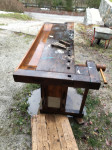 Ponk -, tavolo da falegname, banco -antique workbench / 19 th