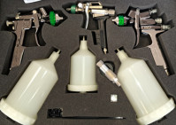 KOMPLET 3 PIŠTOL ZA BARVANJE V KOVČKU