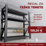 Regal za težke tovore, BP-RT300, nosilnost 300 kg, AKCIJA + DOSTAVA