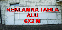 Reklamna tabla - 6x2 m, ALU