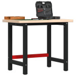 vidaXL Delovna miza 100x60x83 cm trdna hrastovina pravokotna