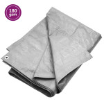 vidaXL Ponjava 180 g/m² 4x4 m siva HDPE