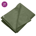 vidaXL Ponjava 260 g/m² 4x4 m zelena HDPE