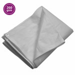 vidaXL Ponjava 260 g/m² 8x12 m siva HDPE