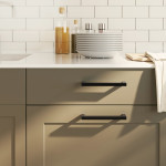 vidaXL Ročaji za omarico 20 kosov črni 160 mm nerjaveče jeklo
