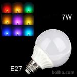 7W LED žarnica E27 220V spreminjajoče barve