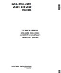 Delavniški priročnik John Deere 2250, 2450, 2650, 2850