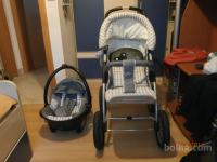 Komplet - otroški voziček in prenosni stol